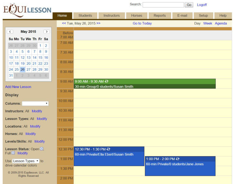EquiLesson Online Horseback Riding Lesson Scheduling Software promo image